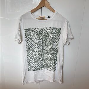 White Graphic Short Sleeve Tee Relaxed Fit